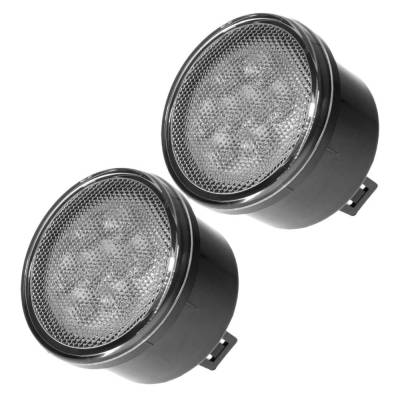 Recon - Recon 264134BK LED Turn Signal Lenses Smoked/Amber for 07-18 Wrangler JK