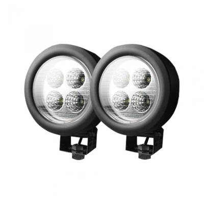 Recon - Recon 264501CL 4.5" Round LED Driving Light Kit-Chrome/White