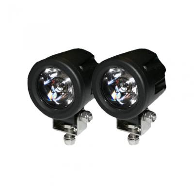 Recon - Recon 264505CL 2" Round LED Driving Light Kit-Chrome/White