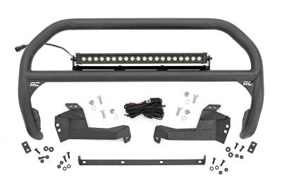 Rough Country Suspension Systems - Rough Country 51042 Black Front Bumper Nudge Bar for 21-25 Ford Bronco Sport
