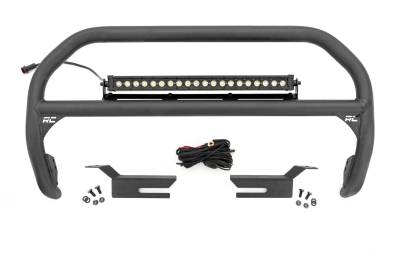 Rough Country Suspension Systems - Rough Country 51047 Black Front Bumper Nudge Bar for 21-25 Ford Bronco