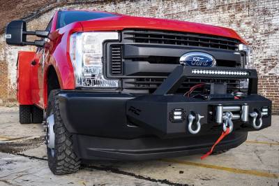 Rough Country Suspension Systems - Rough Country EXO Front Bumper Winch Mount Kit 17-20 Super Duty 51004