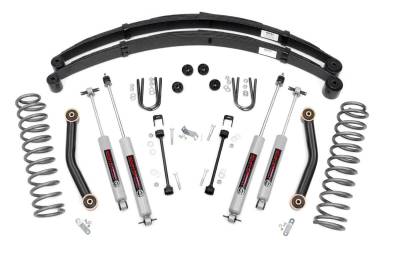 Rough Country Suspension Systems - Rough Country 633N2 4.5" Suspension Lift Kit for 84-01 Cherokee XJ