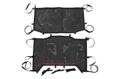 Rough Country Suspension Systems - Rough Country Extended Mesh Bikini Top Black for 18-24 Wrangler JL 4DR 85120