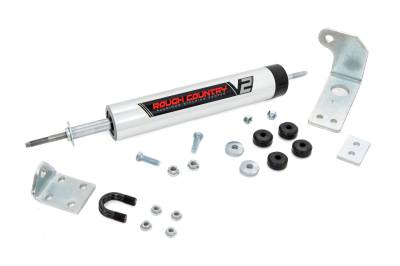 Rough Country Suspension Systems - Rough Country 8734370 V2 Single Steering Stabilizer 0-5" Lift for 97-03 F150 4WD