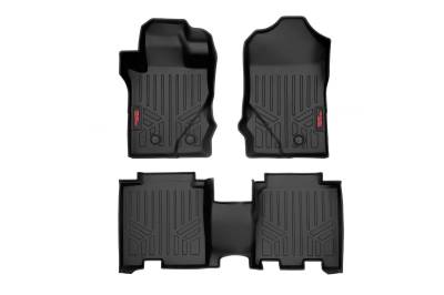 Rough Country Suspension Systems - Rough Country Front/Rear Floor Liners Black 21-25 Ford Bronco 4DR M-51602