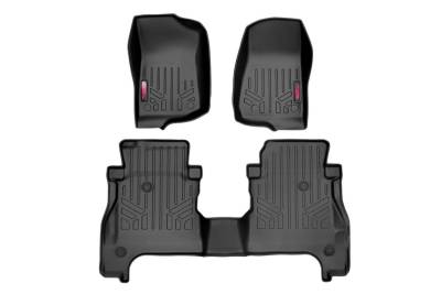 Rough Country Suspension Systems - Rough Country Front/Rear Floor Liners Black for Gladiator JT M-61501