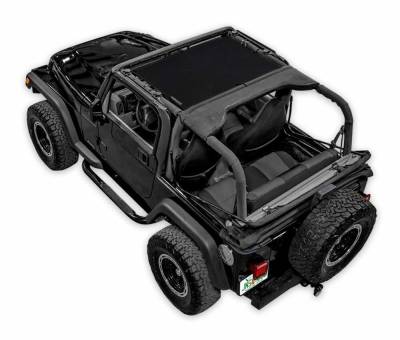 SpiderWebShade - SpiderWebShade Mesh Bikini Top Black for Jeep TJ SWS-SHDKNI-01-TJ-BLK