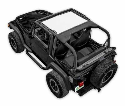 SpiderWebShade - SpiderWebShade Mesh Bikini Top-White for Jeep TJ SWS-SHDKNI-01-TJ-WHT