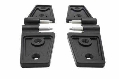Royal Hooks - Royal Hooks Billet Aluminum Door Hinges Black for Jeep Wrangler JK RHO-12012-BK
