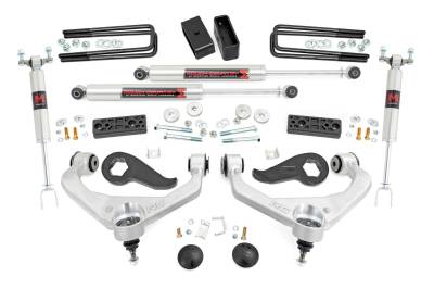 Rough Country Suspension Systems - Rough Country 3" Suspension Lift Kit 20-24 Silverado/Sierra 3500HD 95640