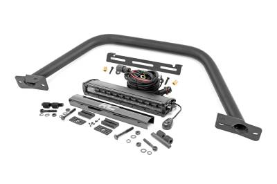 Rough Country Suspension Systems - Rough Country 51116 Black Front Bumper Safari Bar w/LED for 21-25 Ford Bronco