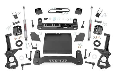 Rough Country Suspension Systems - Rough Country 26631D 6" Suspension Lift Kit for 19-24 Sierra 1500 Diesel