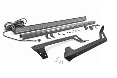 Rough Country Suspension Systems - Rough Country 80504 Windshield Mount 50" LED Light Bar Kit for 07-18 Wrangler JK