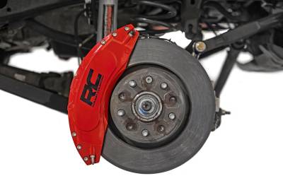 Rough Country Suspension Systems - Rough Country Bolt-On Front/Rear Caliper Covers Red for Jeep JL/JT Sport 71150