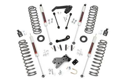 Rough Country Suspension Systems - Rough Country 68140 4" Suspension Lift Kit for 07-18 Jeep Wrangler JK 4DR 4WD