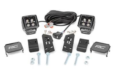Rough Country Suspension Systems - Rough Country A-Pillar 2" LED Pod Ditch Light Kit for Polaris RZR Pro XP 93080