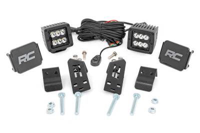 Rough Country Suspension Systems - Rough Country A-Pillar 2" LED Pod Ditch Light Kit for Polaris RZR Pro XP 93076