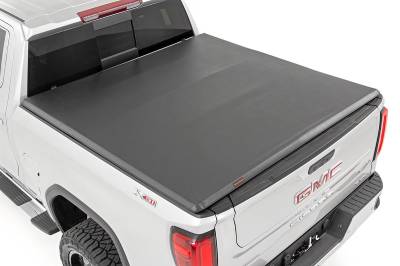 Rough Country Suspension Systems - Rough Country Soft Tri-Fold Tonneau Cover 19-24 Silverado/Sierra 5.8' 41308550