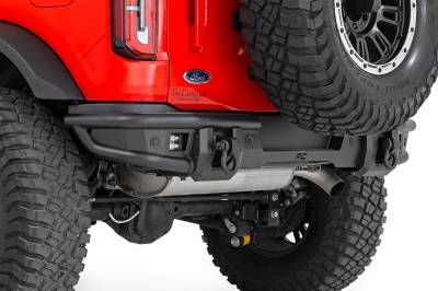 Rough Country Suspension Systems - Rough Country Heavy Duty Tubular Black Rear Bumper 21-25 Ford Bronco 51210