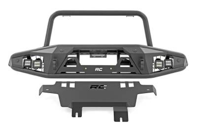 Rough Country Suspension Systems - Rough Country 51200A Heavy Duty Tubular Black Front Bumper for 21-25 Ford Bronco