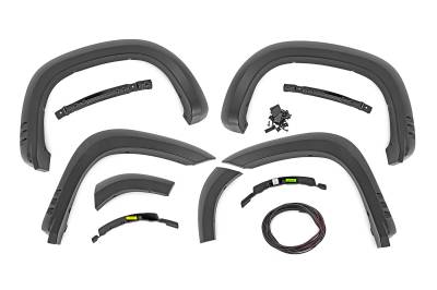 Rough Country Suspension Systems - Rough Country SF1 Fender Flares Black 19-24 Silverado 1500 F-C319201A