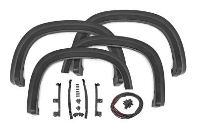 Rough Country Suspension Systems - Rough Country S-C12210 Sport Fender Flares Black for 19-26 Silverado 1500