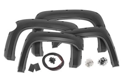 Rough Country Suspension Systems - Rough Country Pocket Fender Flares Black 07-13 Silverado 1500 5.8' F-C11612A