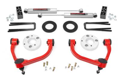 Rough Country Suspension Systems - Rough Country 51014RED 3" Suspension Lift Kit 14-20 Ford F150 4WD