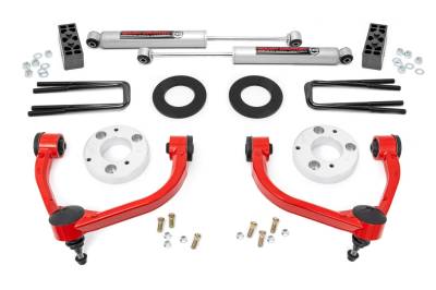 Rough Country Suspension Systems - Rough Country 51013RED 3" Suspension Lift Kit for 09-13 Ford F150 4WD
