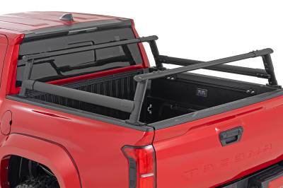 Rough Country Suspension Systems - Rough Country Aluminum Cargo Carrier Bed Rack Black for Tacoma 5' Bed 73119
