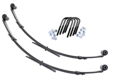 Rough Country Suspension Systems - Rough Country 8009Kit Front Leaf Spring Kit 2.5" Lift for Jeep Wrangler YJ