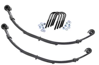 Rough Country Suspension Systems - Rough Country 8020Kit Rear Leaf Spring Kit for 4" Lift for 76-83 Jeep CJ