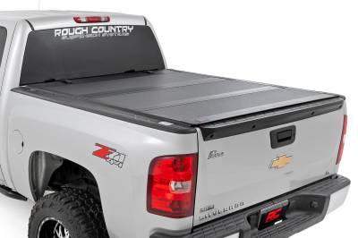Rough Country Suspension Systems - Rough Country Hard Tri-Fold Tonneau Cover Silverado/Sierra 5.8' 49113551