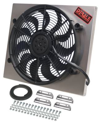 Derale - Derale 16821 Powerpack High Output Single 17" Electric Fan/Aluminum Shroud Kit