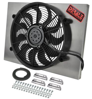 Derale - Derale 16828 Powerpack High Output Single 17" Electric Fan/Aluminum Shroud Kit