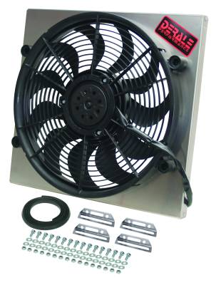 Derale - Derale 16819 Powerpack High Output Single 17" Electric Fan/Aluminum Shroud Kit