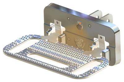 Carr - CARR 193012 HD Mega Step Hitch Mount LED Step Surf XM3 Polished Single