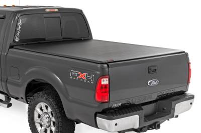 Rough Country Suspension Systems - Rough Country 42599650 Soft Roll-up Vinyl Tonneau Cover for 99-16 Ford SD 6.8'