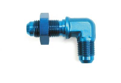 SpeedFx - SpeedFX 560633 Coupler Fitting -6AN 90-DEG Bulkhead Flare Anodized Alum Blue EA