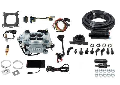 FiTech Fuel Injection - FiTech 31001 Go EFI 4 600 HP Bright Aluminum EFI System Master Kit