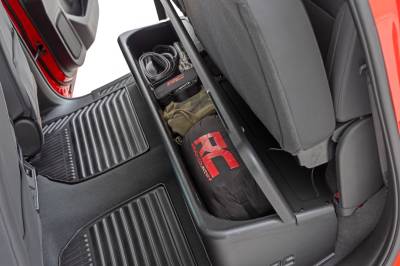 Rough Country Suspension Systems - Rough Country RC09071 Black Rear Underseat Storage Bin Silverado/Sierra Crew