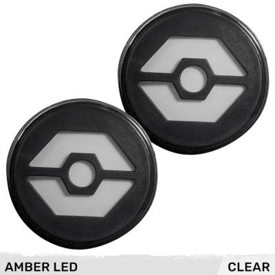 Recon - Recon 264334CL LED Turn Signal Lenses Clear/Amber for 07-18 Wrangler JK