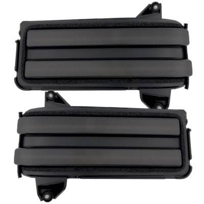 Recon - Recon 264253BKAM LED Side Mirror Lenses Smoked/Amber Silverado/Sierra HD