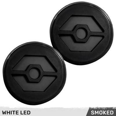 Recon - Recon 264334WHBK LED Turn Signal Lenses Smoked/White for 07-18 Wrangler JK