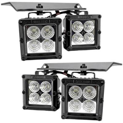 Recon - Recon 264512RPTR 3" LED Cube Fog Light Kit White 10-14 F150 Raptor