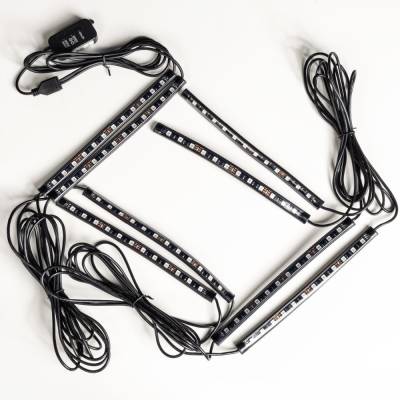 Recon - Recon 264706RGB 6" Flexible High Power LED Light Strips-8pc. RGB