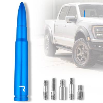 Recon - Recon 264ANT50BL 5" Aluminum 50 Cal Universal Stubby Antenna-Blue
