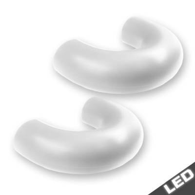 Recon - Recon 264004FSDLEDWH Silicone Tow Hook Covers w/LED White 17-23 Super Duty