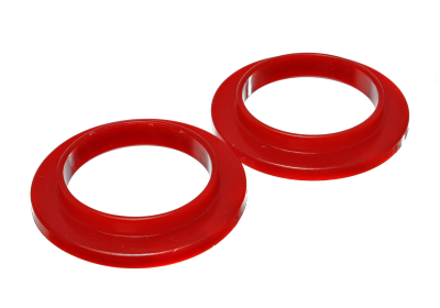 Energy Suspension - Energy Suspension 9.6101R Coil Spring Isolator Set Rear Polyurethane Red